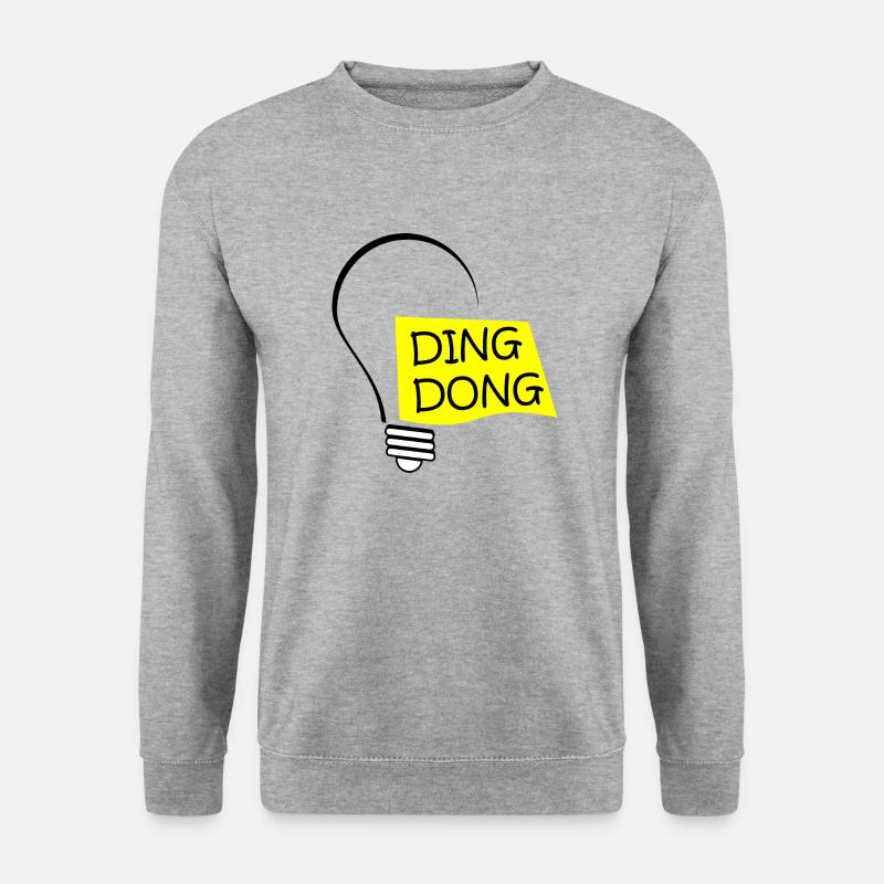 Ding Dong - Unisex Pullover - Weißgrau meliert