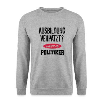 Politik Sprüche Versager Corona Deutschland - Unisex Pullover - Weißgrau meliert - Vorne - Alina (178cm) & Michal (187cm)