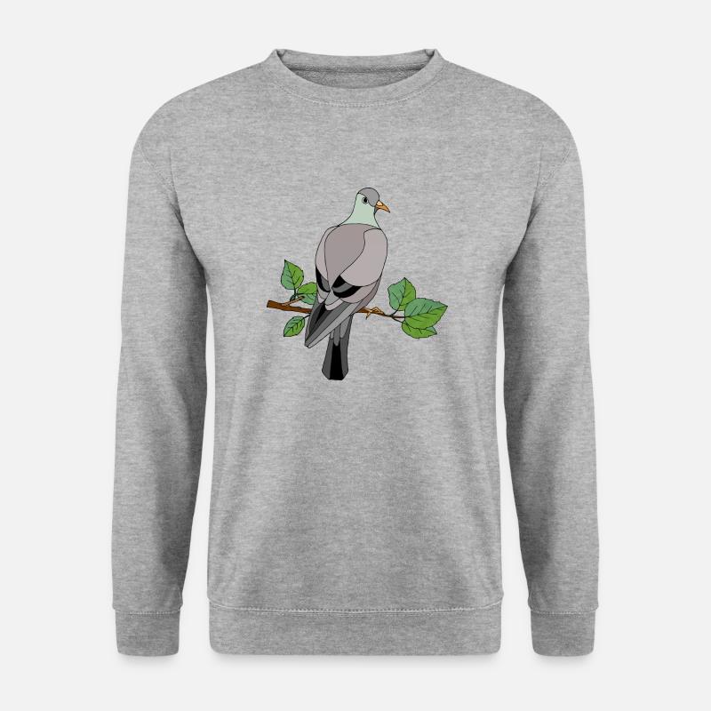 Vogel - Unisex Pullover - Weißgrau meliert