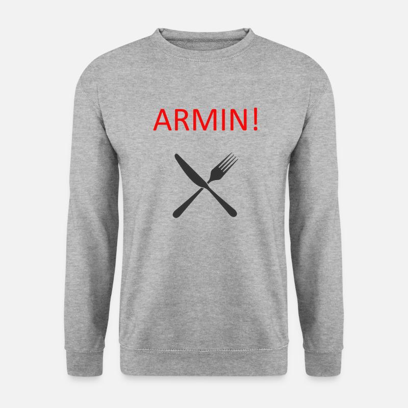 Armin - Unisex Pullover - Weißgrau meliert