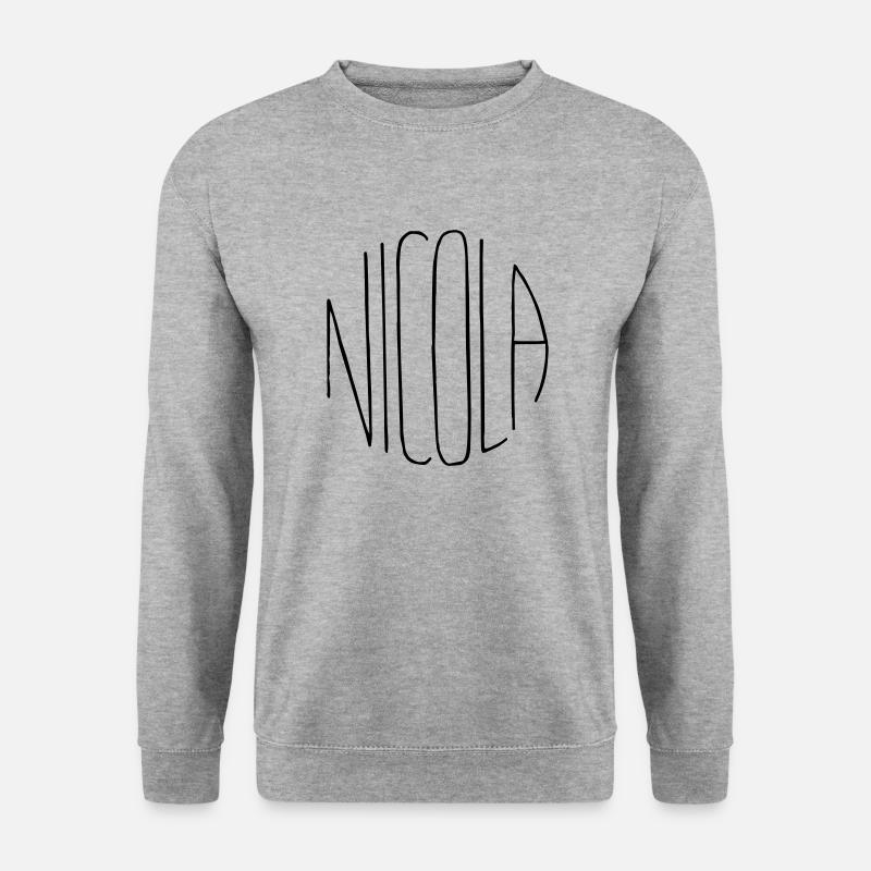 Nicola Geschenk - Unisex Pullover - Weißgrau meliert