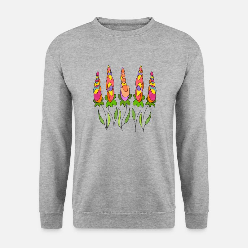 Fleur - Sweat-shirt Unisexe - gris chiné