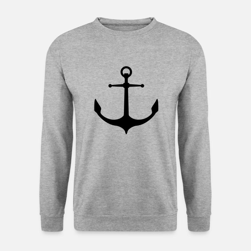 Silhouette Logo Anchor - Unisex Sweatshirt - salt & pepper