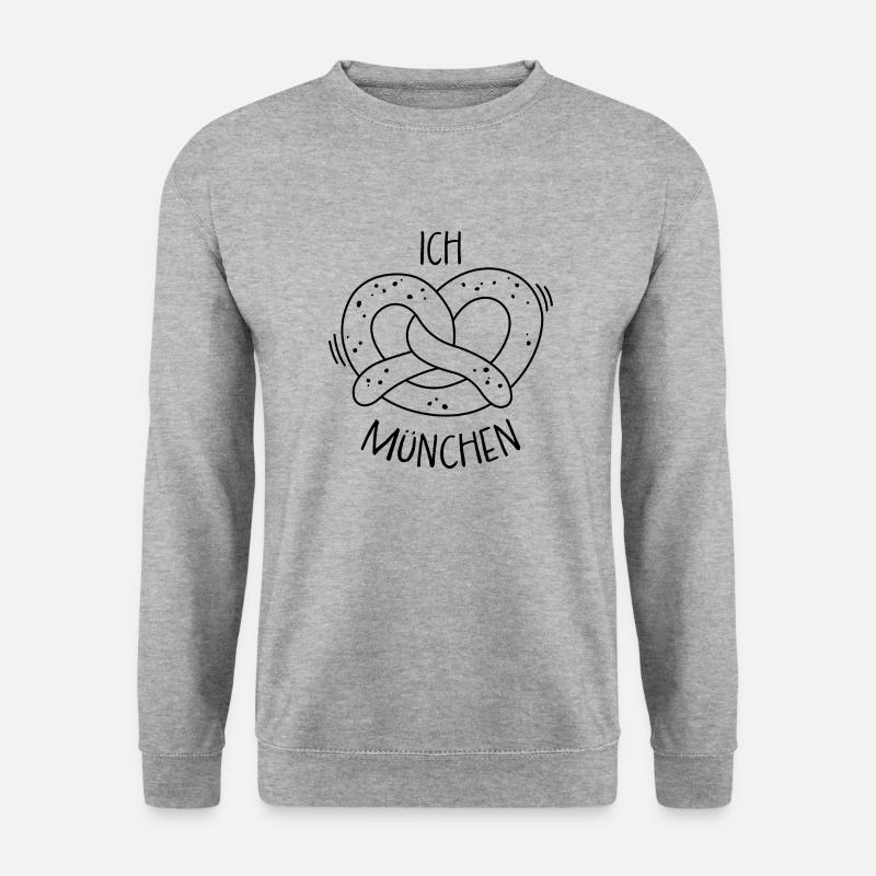 Ich liebe München - Unisex Pullover - Weißgrau meliert