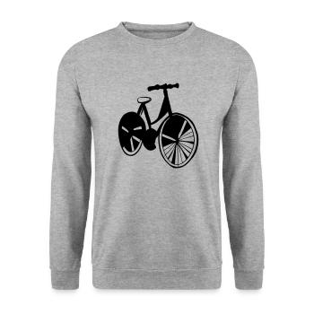Fahrrad Gekritzel Fahrräder Radfahren Vektor 8 - Unisex Pullover - Weißgrau meliert - Vorne - Alina (178cm) & Michal (187cm)