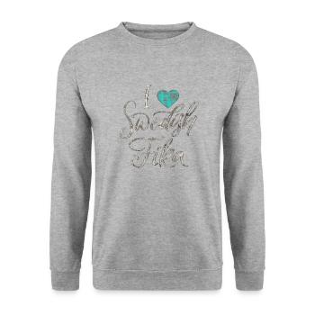 Suède Suède Viking Norden Scandinavie fika - Sweat-shirt Unisexe - gris chiné - Devant - Alina (178cm) & Michal (187cm)