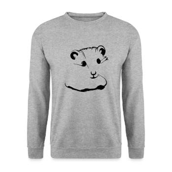 Hamster Cute Animal Rodent Animals Pet Vector 3 - Unisex Sweatshirt - salt & pepper - Front - Alina (178cm) & Michal (187cm)
