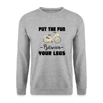 Marathon Triathlon Running Jogging Biking Cycling - Unisex Sweatshirt - salt & pepper - Front - Alina (178cm) & Michal (187cm)
