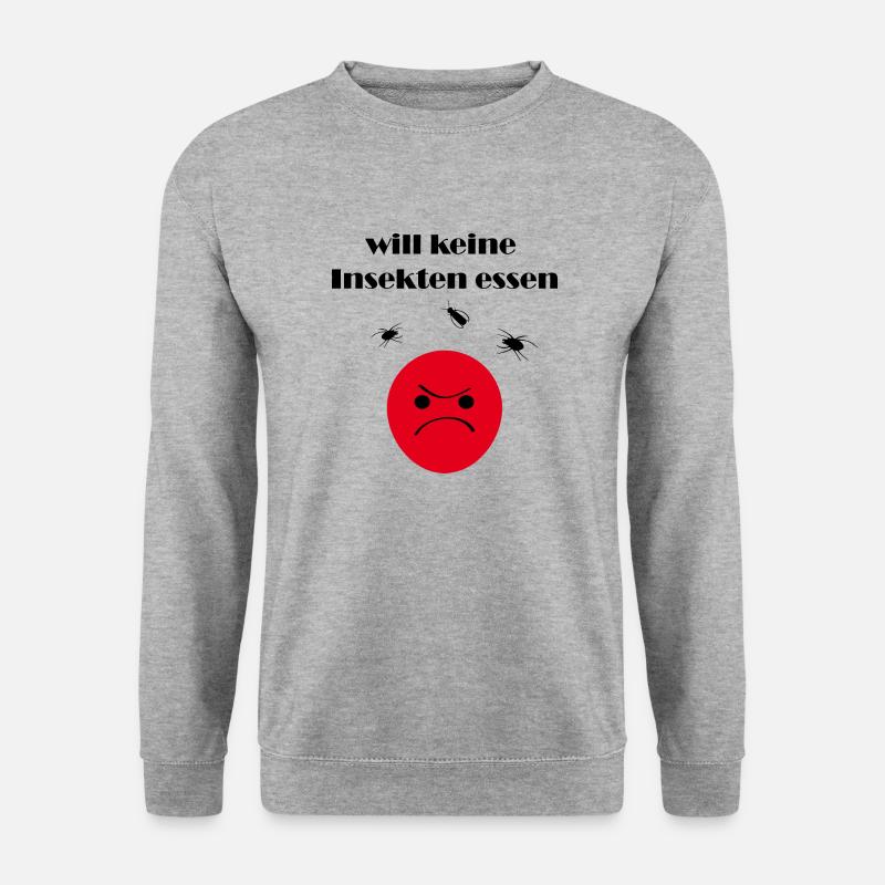 keine Insekten essen - Unisex Pullover - Weißgrau meliert