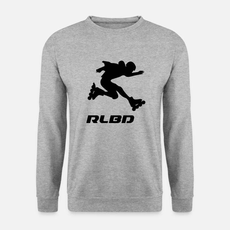 skater jump Rollerblader - Unisex Pullover - Weißgrau meliert