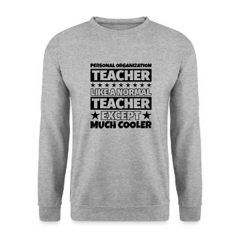Persönliche Organisation Lehrer Geschenk - Unisex Pullover - Weißgrau meliert - Vorne - Alina (178cm) & Michal (187cm)
