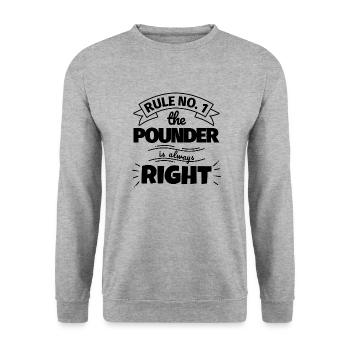 POUNDER funny gift - Unisex Sweatshirt - salt & pepper - Front - Alina (178cm) & Michal (187cm)
