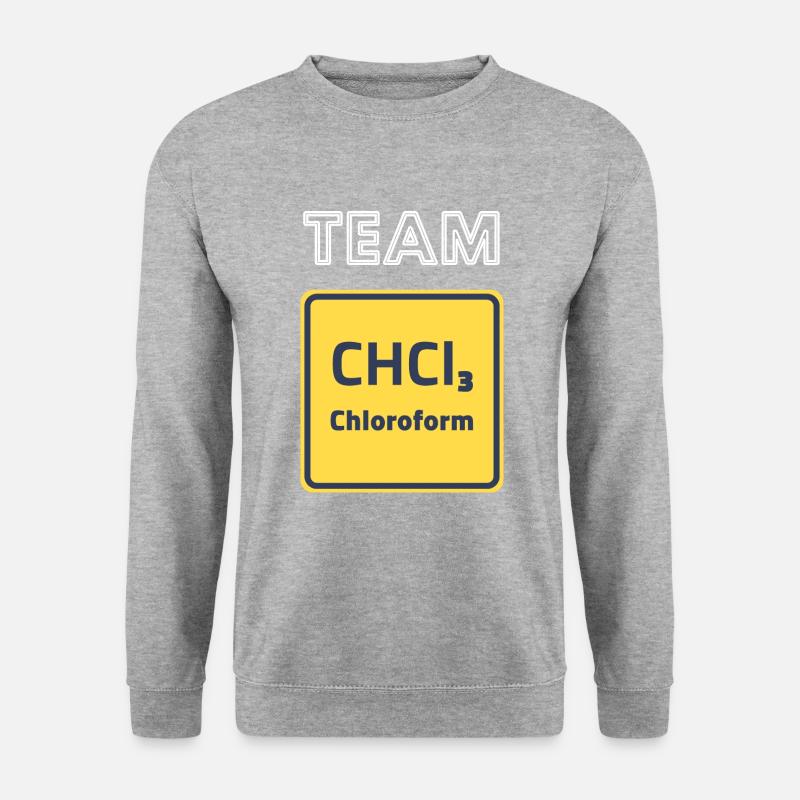Ironie Horror Funny Chemiker Chemie Narkosemittel - Unisex Pullover - Weißgrau meliert