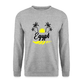 Egypt - Unisex Sweatshirt - salt & pepper - Front - Alina (178cm) & Michal (187cm)