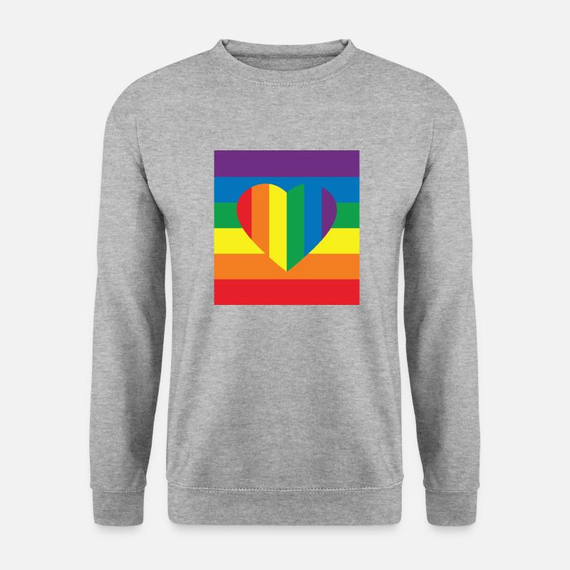 LGBT-FARBE - Unisex Pullover - Weißgrau meliert