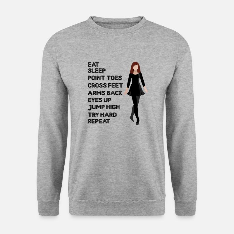 Dancing Dance Music - Unisex Pullover - Weißgrau meliert