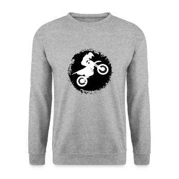 The pleasure of motorcycling - Unisex Sweatshirt - salt & pepper - Front - Alina (178cm) & Michal (187cm)