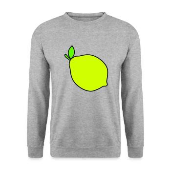 lemon - Unisex Sweatshirt - salt & pepper - Front - Alina (178cm) & Michal (187cm)