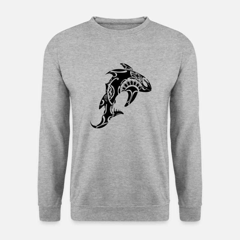 Orca - Unisex Pullover - Weißgrau meliert