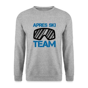 apres ski team - Unisex Pullover - Weißgrau meliert - Vorne - Alina (178cm) & Michal (187cm)