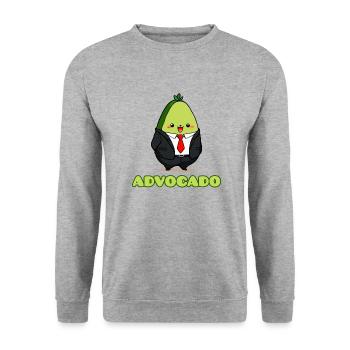 Advocado - Unisex Pullover - Weißgrau meliert - Vorne - Alina (178cm) & Michal (187cm)