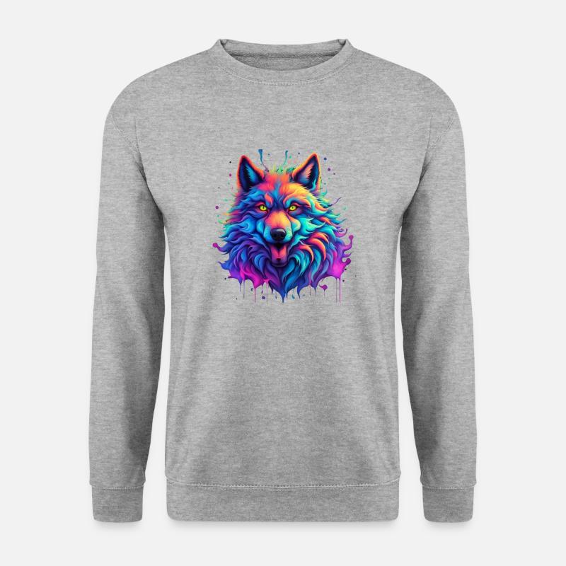 Pop Art Wolf - Unisex Sweatshirt - salt & pepper