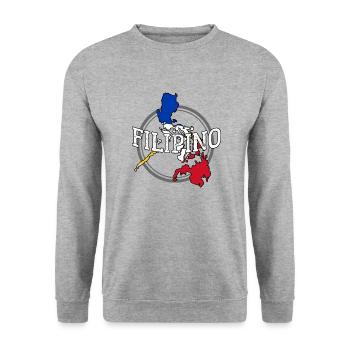 Philippines drapeau philippin fierté je cadeau - Sweat-shirt Unisexe - gris chiné - Devant - Alina (178cm) & Michal (187cm)