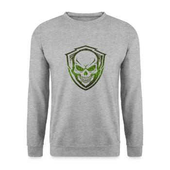 Army War Military Uniform Force Soldier Camouflage - Unisex Sweatshirt - salt & pepper - Front - Alina (178cm) & Michal (187cm)