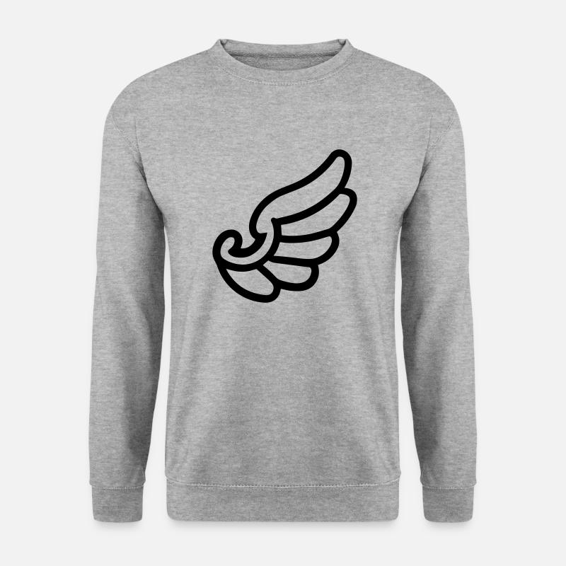 Engelsflügel - Unisex Pullover - Weißgrau meliert