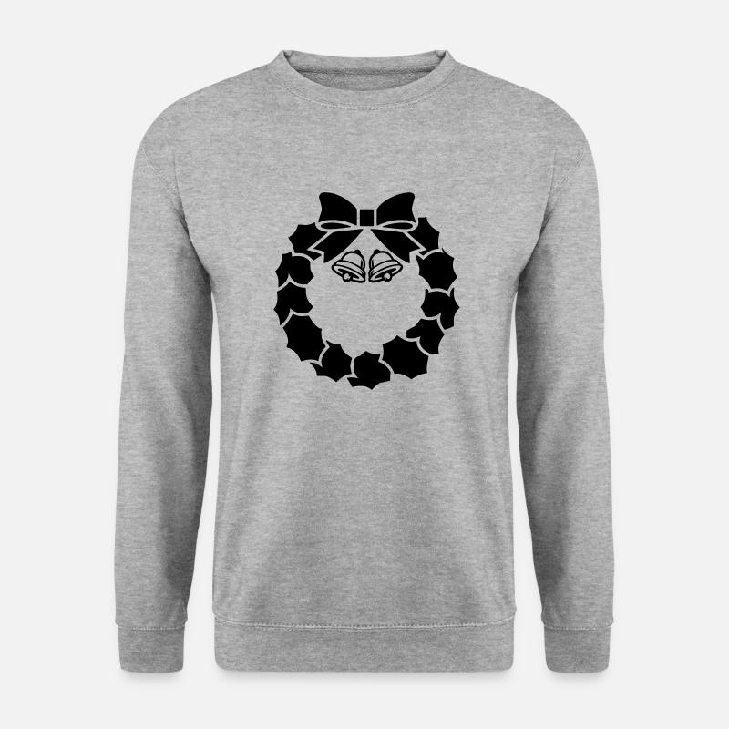 kranz glocken 001 - Unisex Pullover - Weißgrau meliert