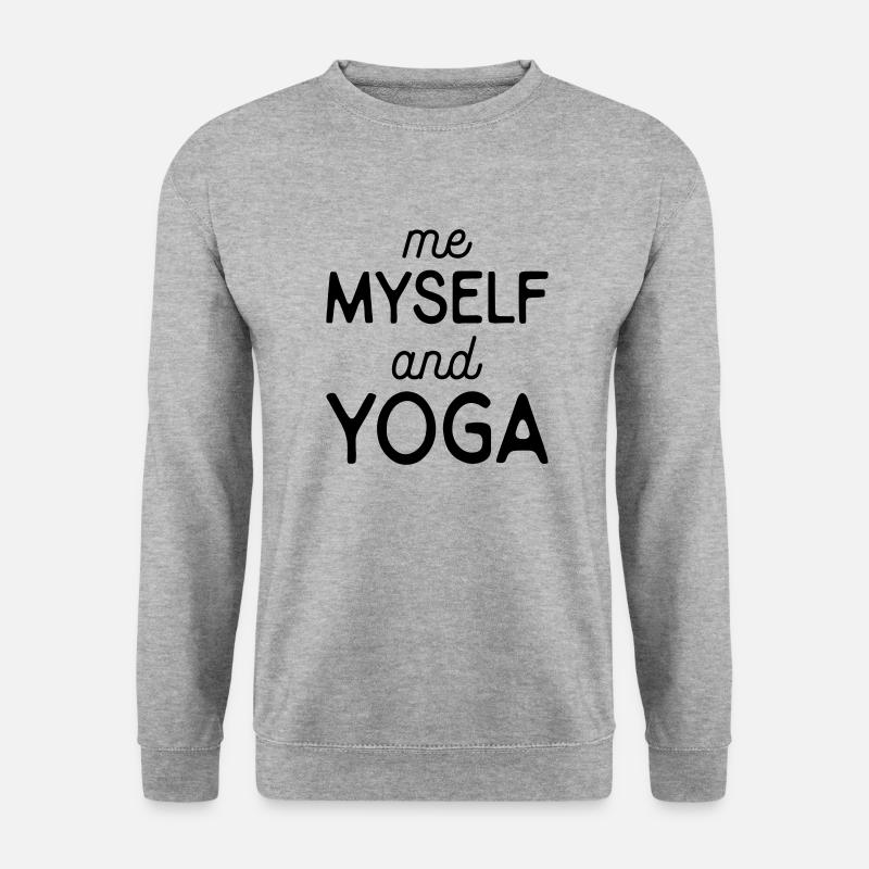 Yoga Sprüche - Unisex Pullover - Weißgrau meliert