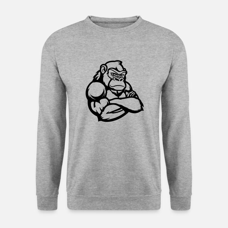 Bande dessinée Gorille - Sweat-shirt Unisexe - gris chiné