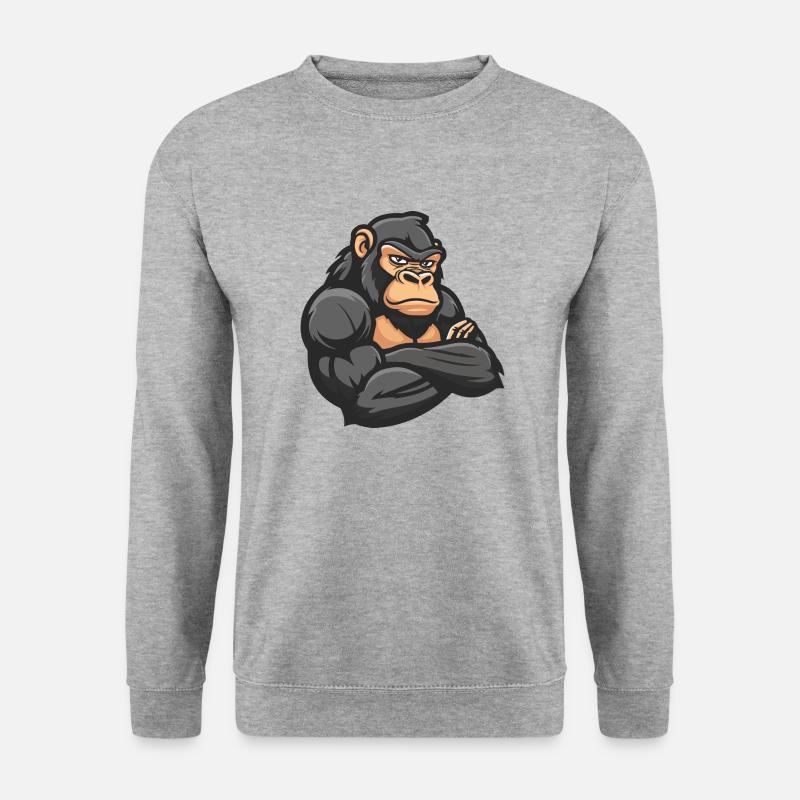 gorilla - Unisex Pullover - Weißgrau meliert