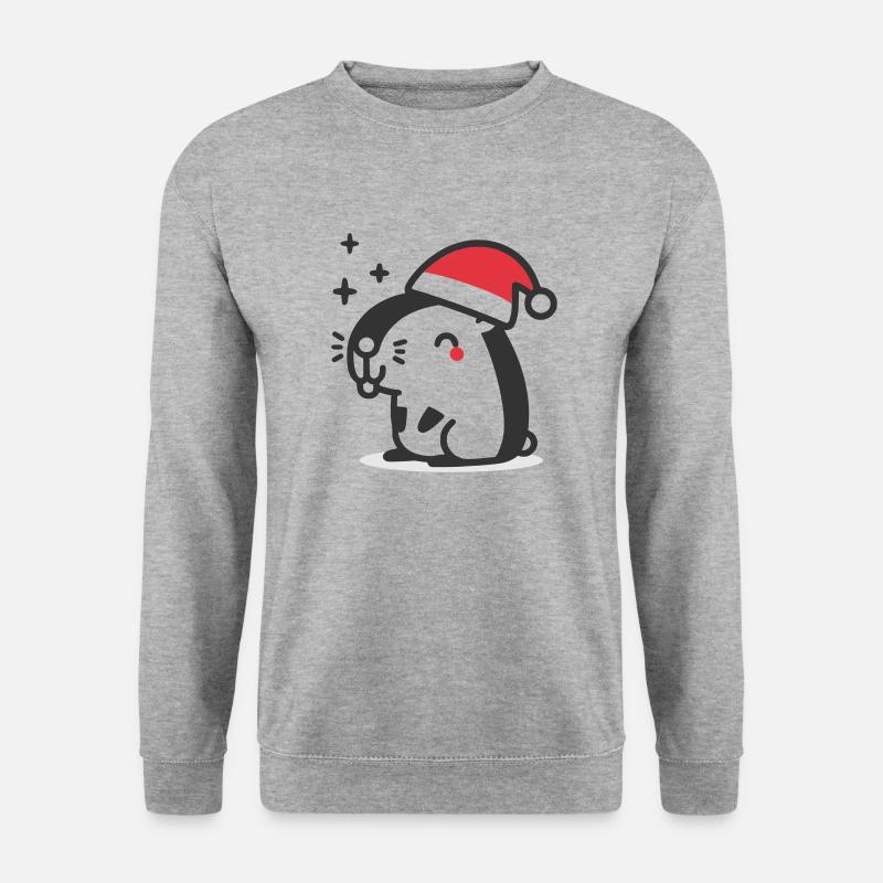 Capybara Weihnachten - Unisex Pullover - Weißgrau meliert