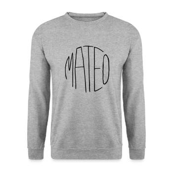 Mateo - Sweat-shirt Unisexe - gris chiné - Devant - Alina (178cm) & Michal (187cm)