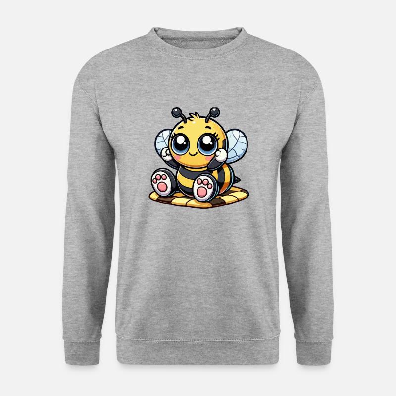 Baby-Biene - Unisex Pullover - Weißgrau meliert