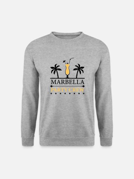 Equipaggio della festa di Marbella - Felpa unisex - grigio chiaro melange