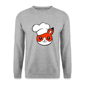 Fox Chef's Hat Chef Cooking Restaurant Kitchen - Unisex Sweatshirt - salt & pepper - Front - Alina (178cm) & Michal (187cm)