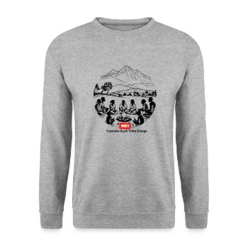LGBT 46 - Sweat-shirt Unisexe - gris chiné - Devant - Alina (178cm) & Michal (187cm)