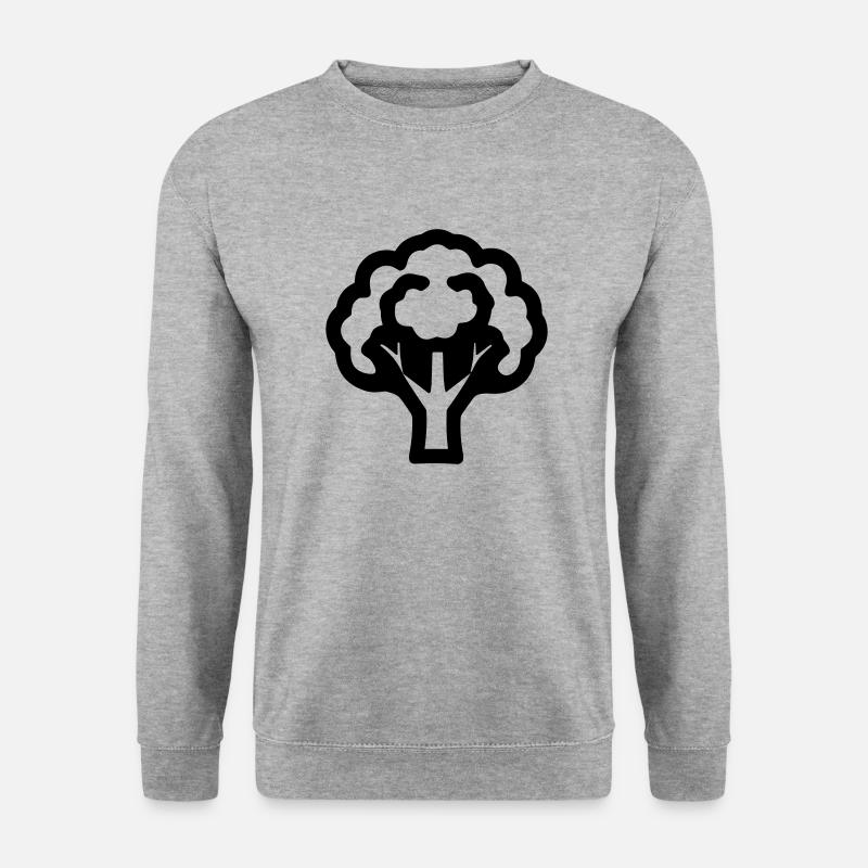Brokkoli - Unisex Pullover - Weißgrau meliert
