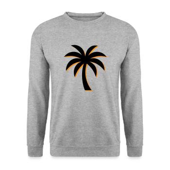 Icône de palmier - Sweat-shirt Unisexe - gris chiné - Devant - Alina (178cm) & Michal (187cm)
