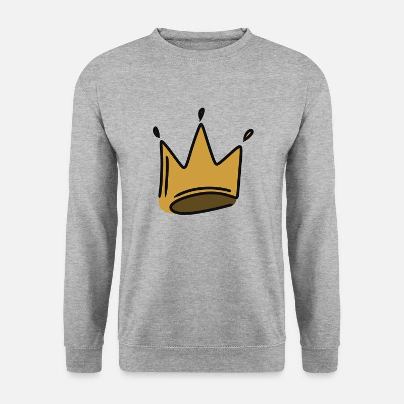Krone2 - Unisex Pullover - Weißgrau meliert