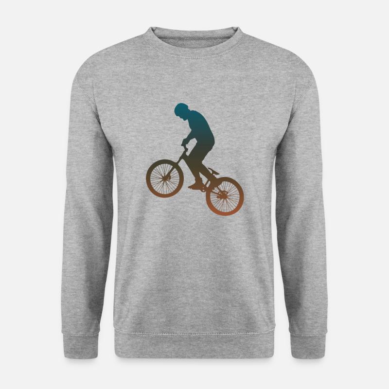 Fahrrad / Biker - Unisex Pullover - Weißgrau meliert