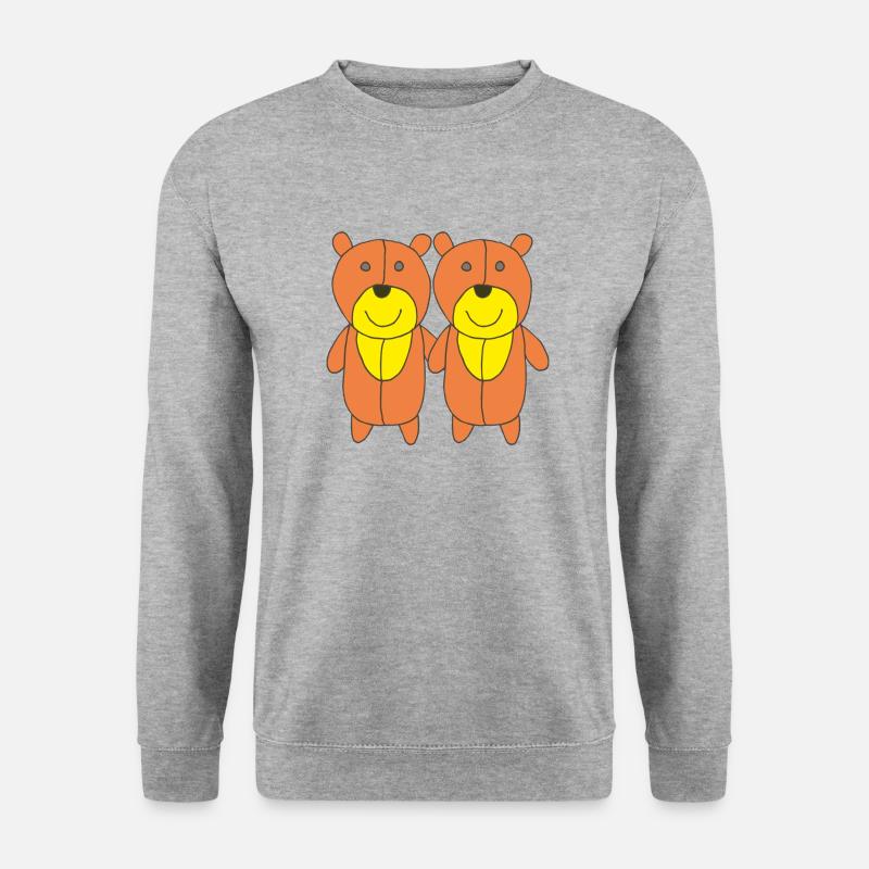 bären freunde - Unisex Pullover - Weißgrau meliert