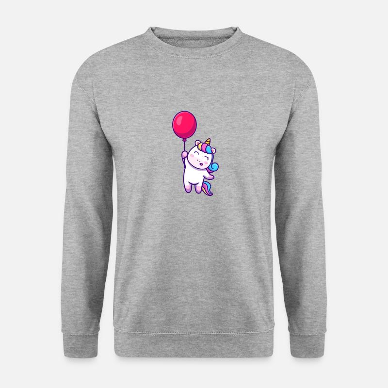 Einhorn - Unisex Pullover - Weißgrau meliert
