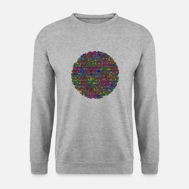 Labyrinth - Unisex Pullover - Weißgrau meliert