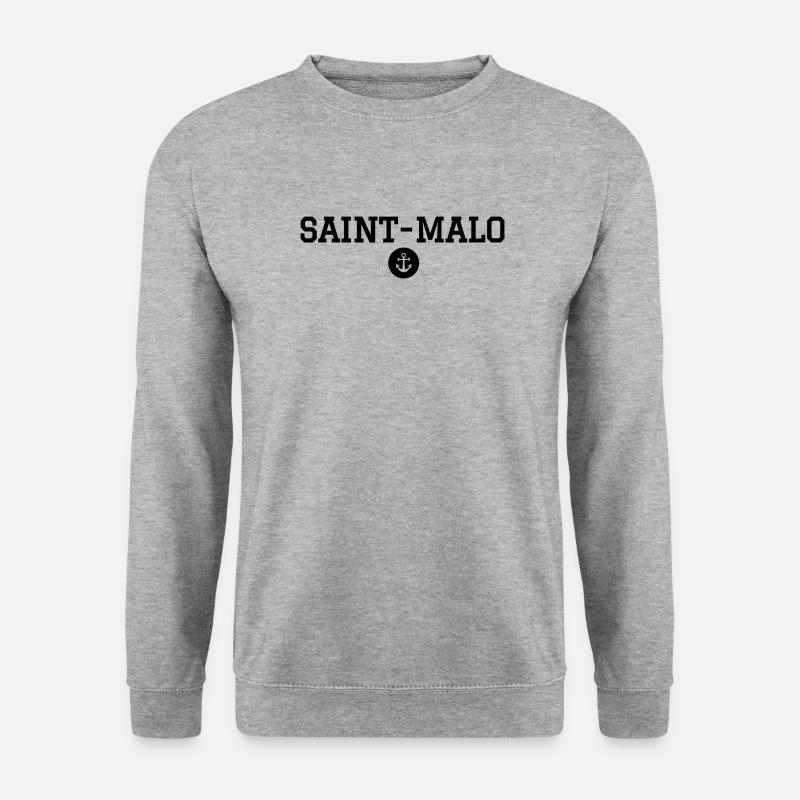 SAINT-MALO - Medaillenanker - Unisex Pullover - Weißgrau meliert