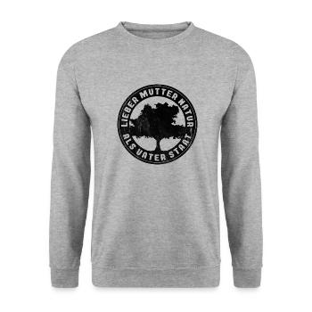Lieber Mutter Natur als Vater Staat - Unisex Pullover - Weißgrau meliert - Vorne - Alina (178cm) & Michal (187cm)