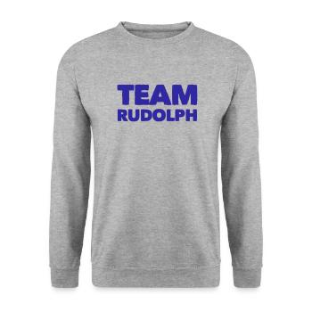 TEAM RUDOLPH Christmas Merry X-Mas : ) - Unisex Sweatshirt - salt & pepper - Front - Alina (178cm) & Michal (187cm)