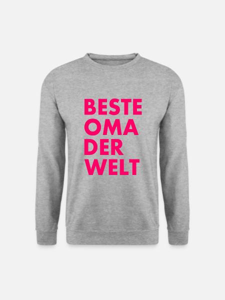 Beste oma der welt - Unisex Pullover - Weißgrau meliert